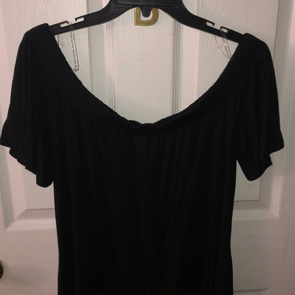 Black off the shoulder flowy dress! Worn once
